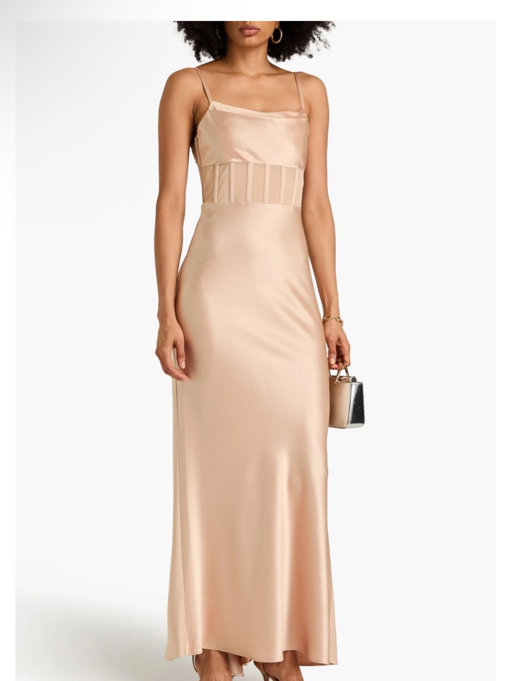 Alice + Olivia Blush Valentina Bone-in Maxi Dress
